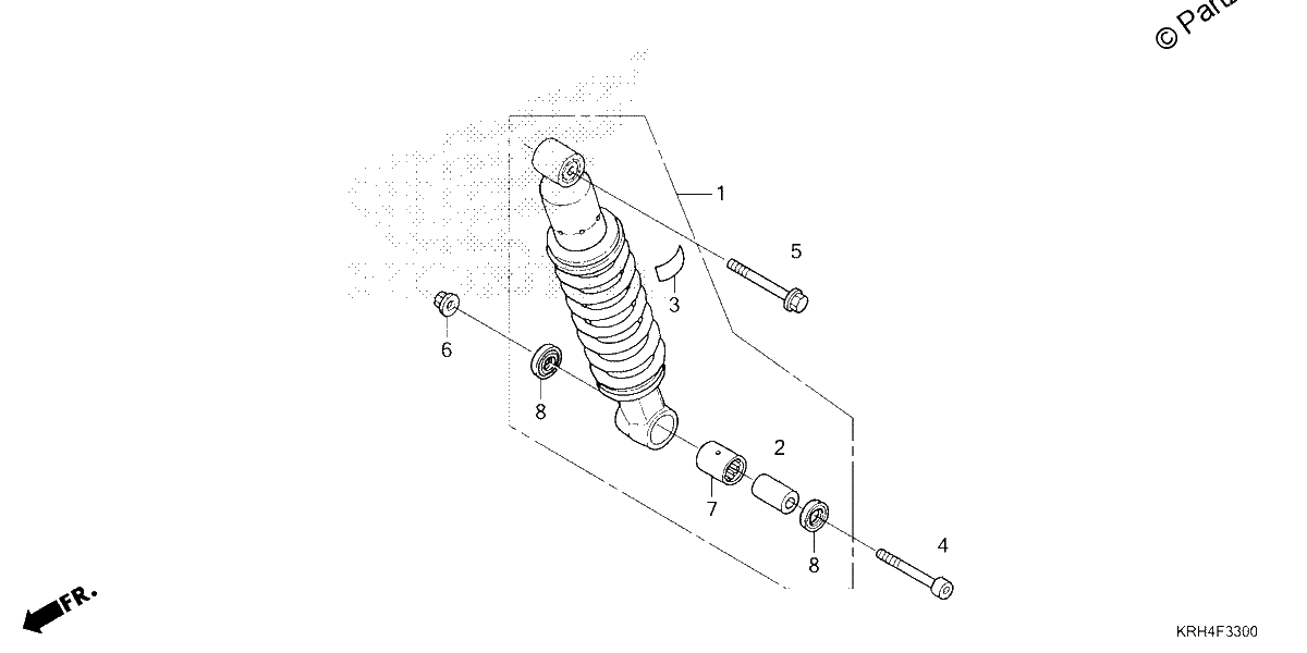 Diagrama de REAR SHOCK ABSORBER