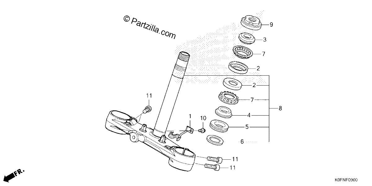Diagrama de STEERING STEM