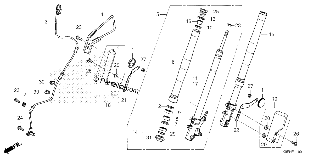Diagrama de FRONT FORK