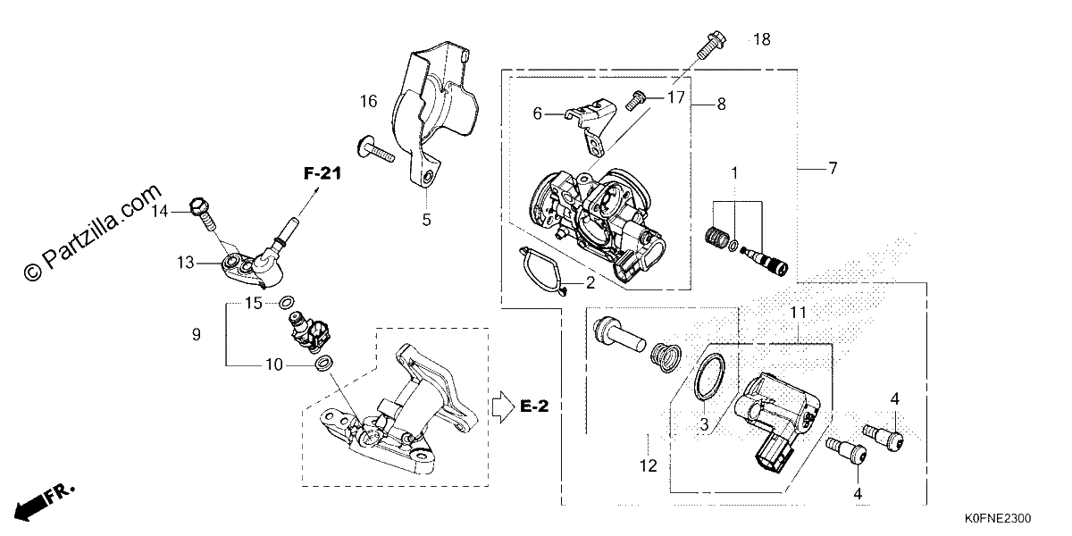 Diagrama de THROTTLE BODY