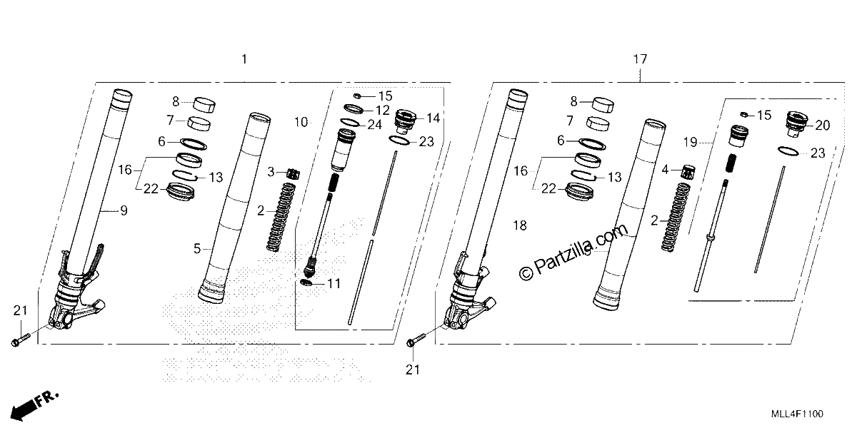 Diagrama de FRONT FORK