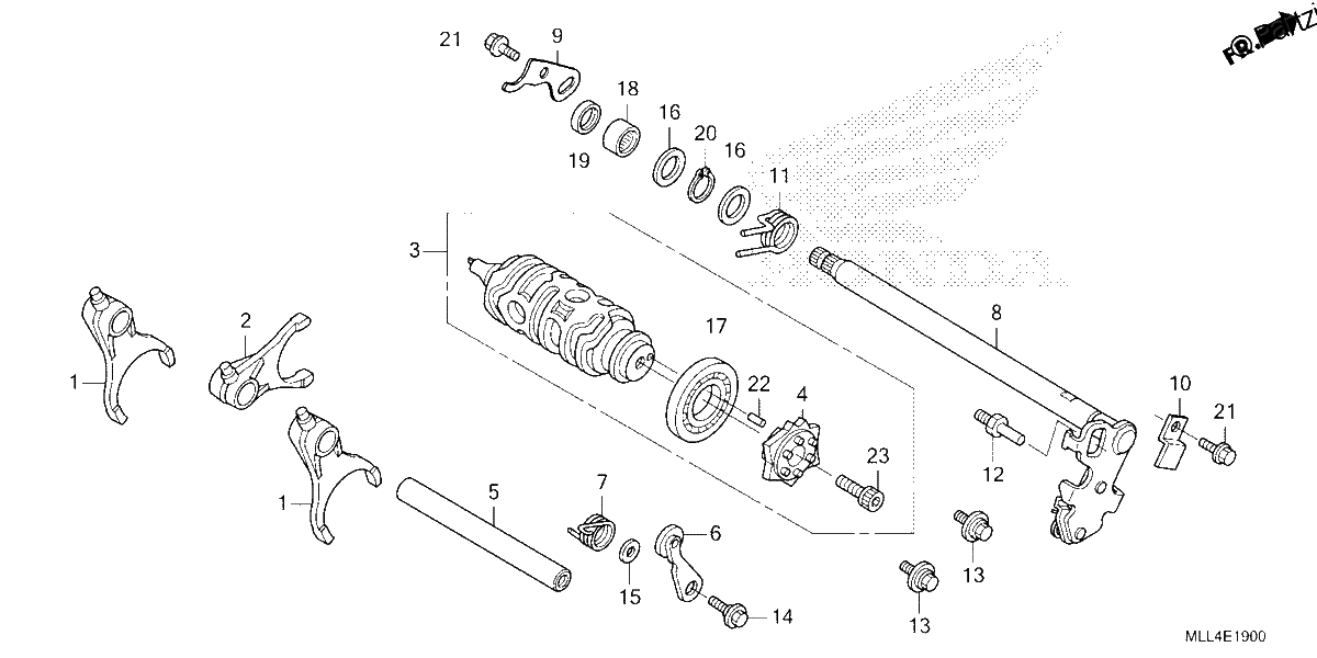 Diagrama de GEARSHIFT DRUM