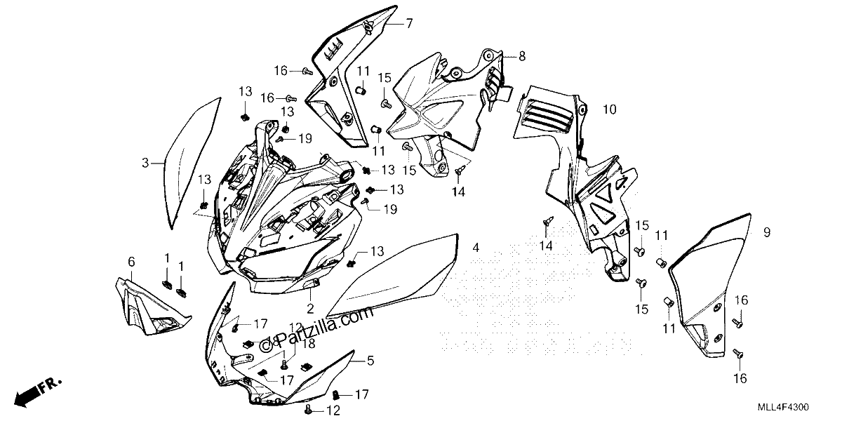 Diagrama de METER VISOR SHROUD