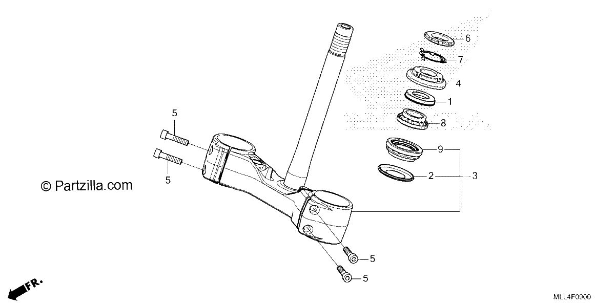 Diagrama de STEERING STEM