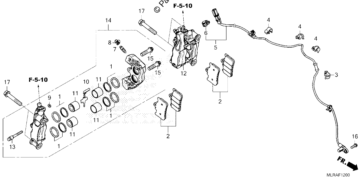 Diagrama de FRONT BRAKE CALIPER
