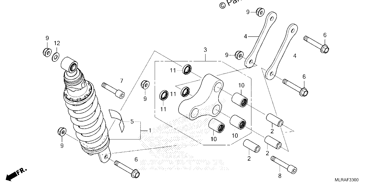 Diagrama de REAR SHOCK ABSORBER