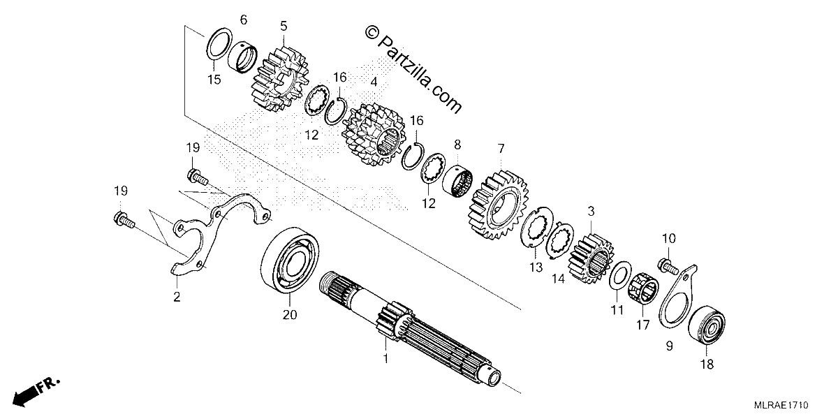 Diagrama de TRANSMISSION MAINSHAFT