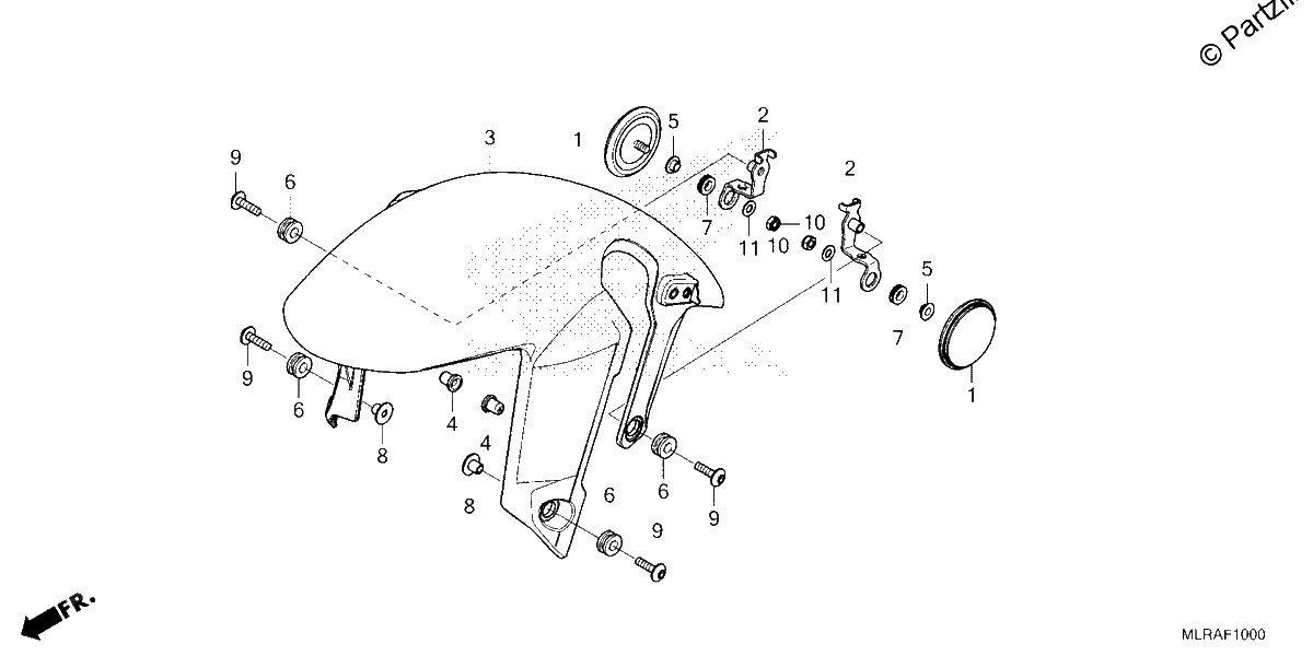 Diagrama de FRONT FENDER
