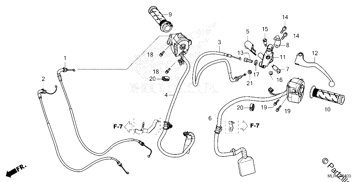 Diagrama de HANDLE LEVER SWITCH CABLE