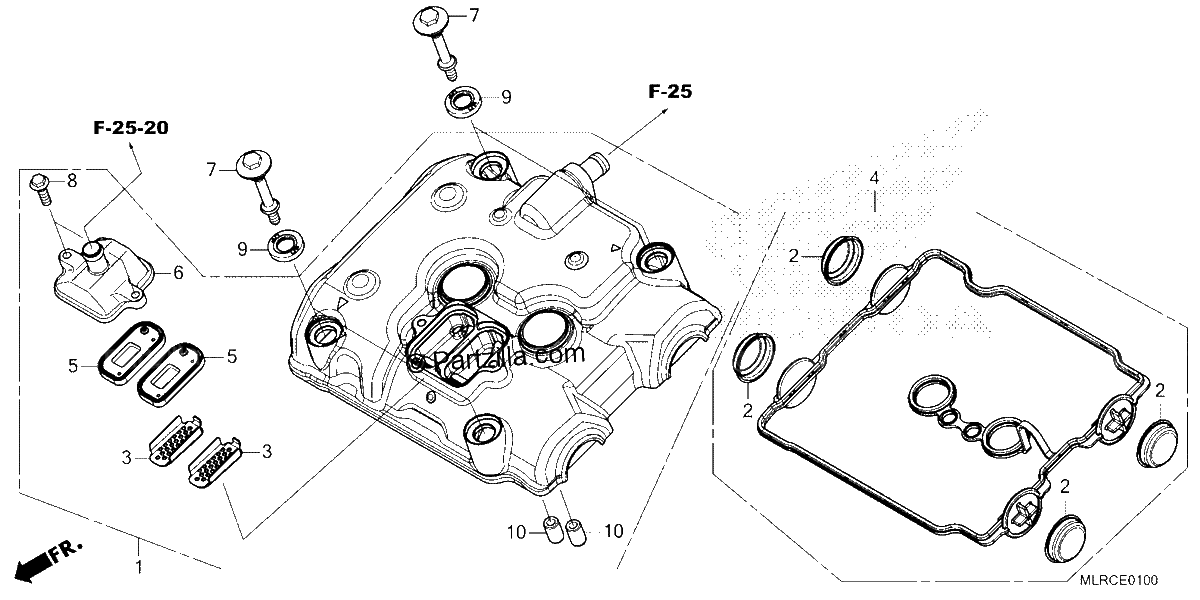 Diagrama de CYLINDER HEAD COVER