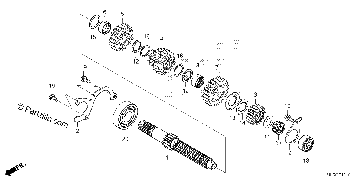 Diagrama de TRANSMISSION MAINSHAFT