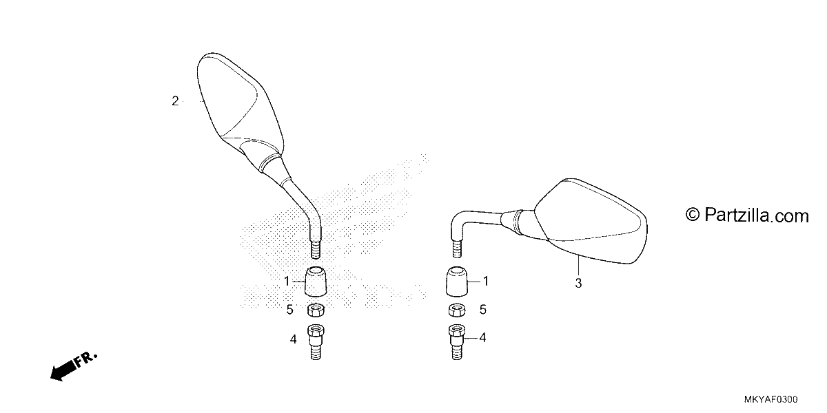 Diagrama de MIRROR CB650RAC