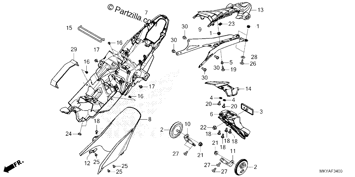 Diagrama de REAR FENDER