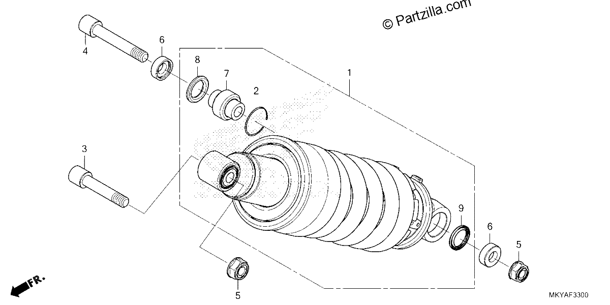 Diagrama de REAR SHOCK ABSORBER