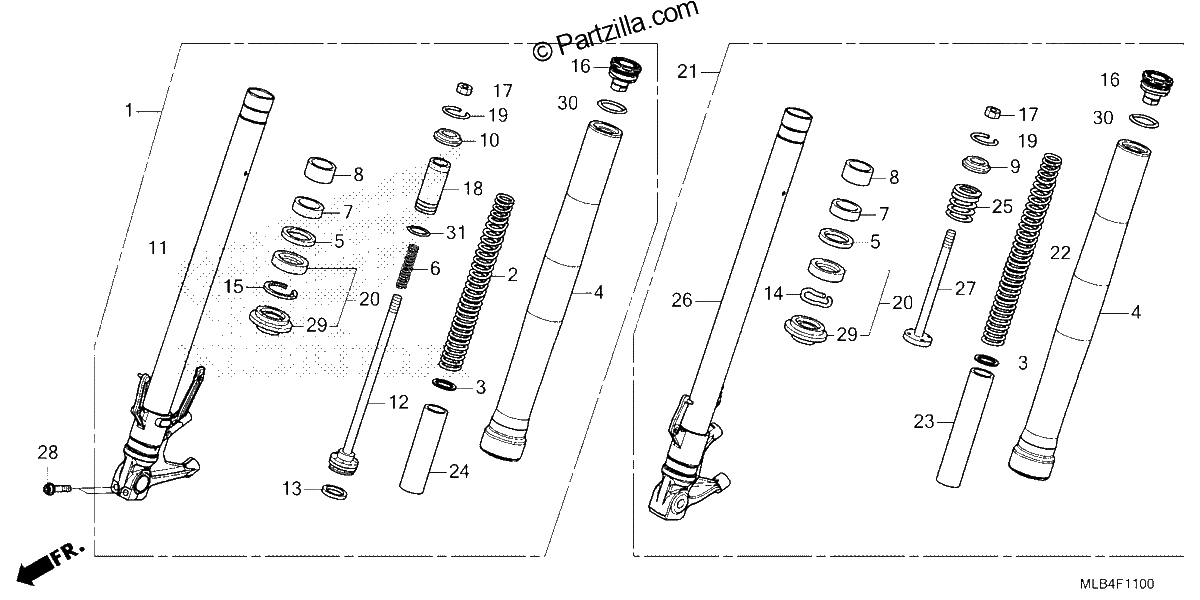 Diagrama de FRONT FORK