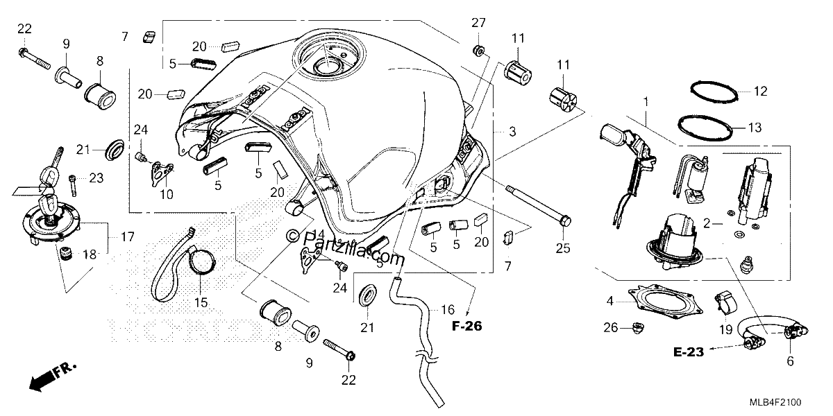Diagrama de FUEL TANK FUEL PUMP