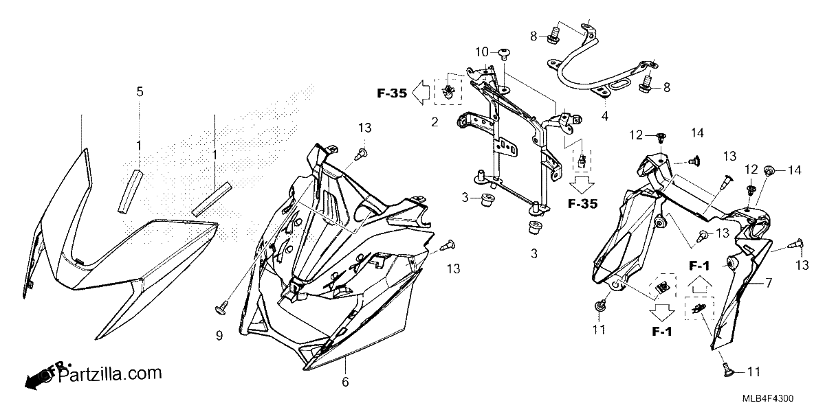 Diagrama de HEADLIGHT COWL