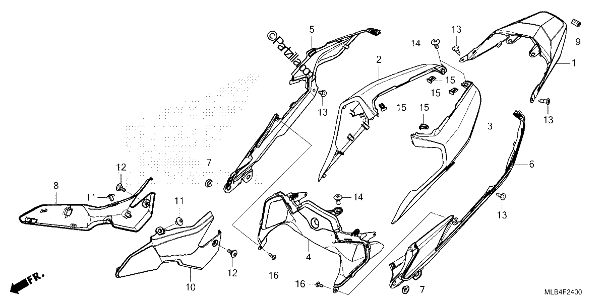 Diagrama de REAR COWL