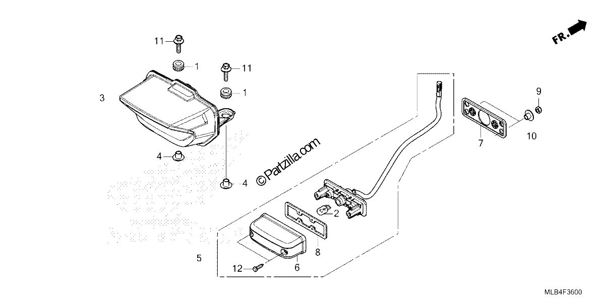 Diagrama de TAILLIGHT LICENSE LIGHT
