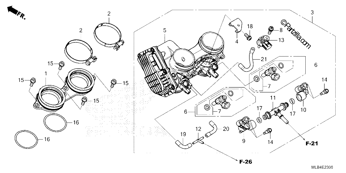 Diagrama de THROTTLE BODY