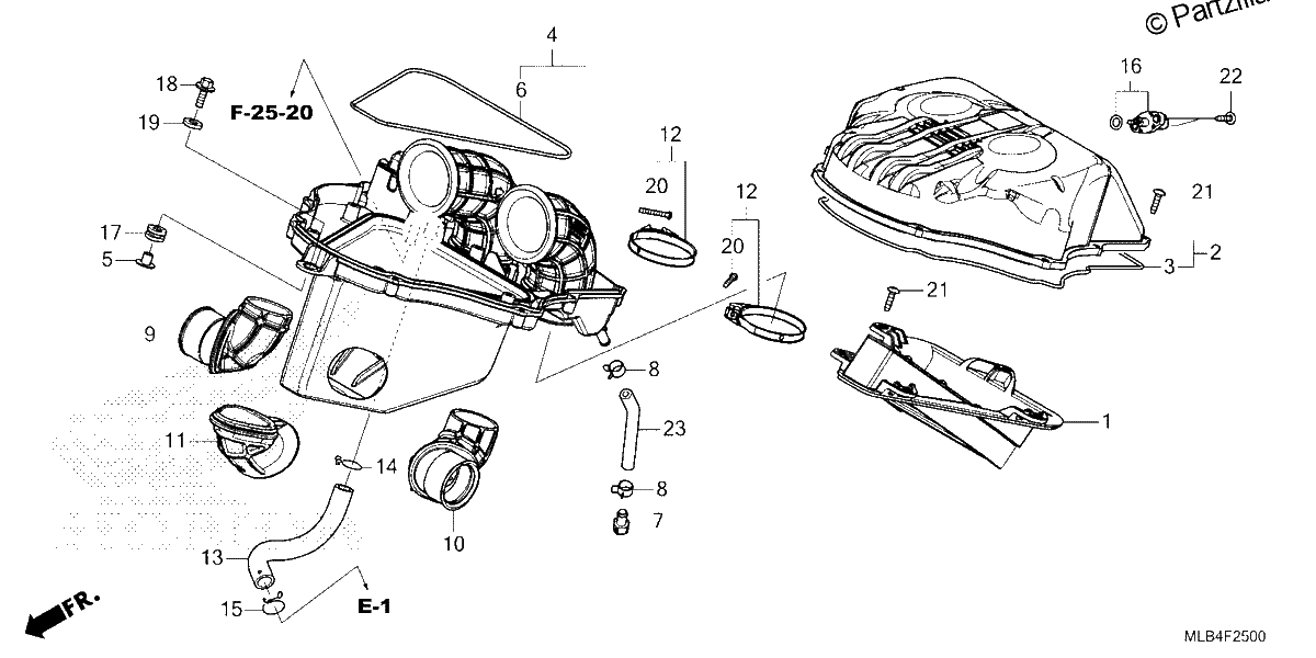 Diagrama de AIR CLEANER