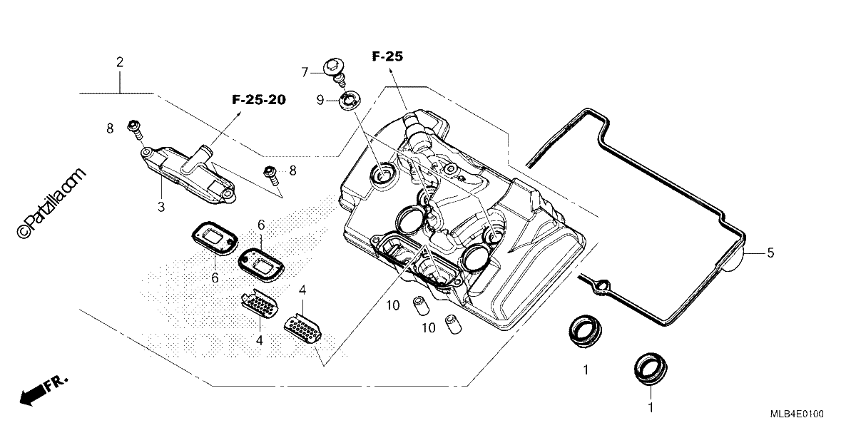 Diagrama de CYLINDER HEAD COVER