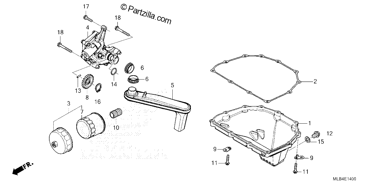 Diagrama de OIL PAN OIL PUMP