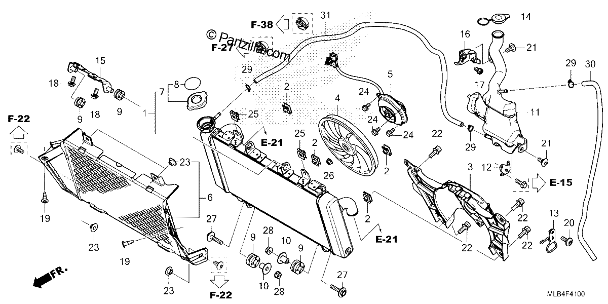 Diagrama de RADIATOR RESERVE TANK
