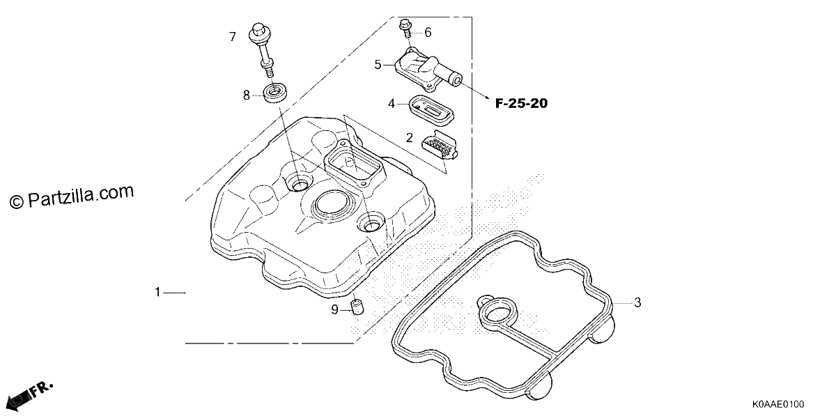 Diagrama de CYLINDER HEAD COVER