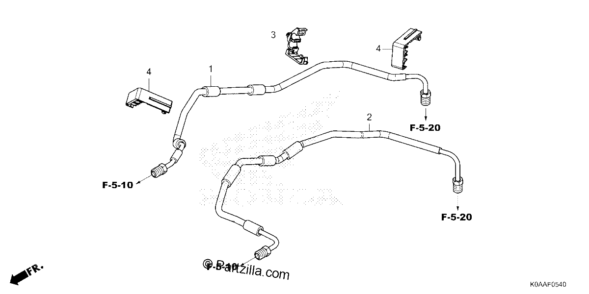Diagrama de FRONT BRAKE PIPE