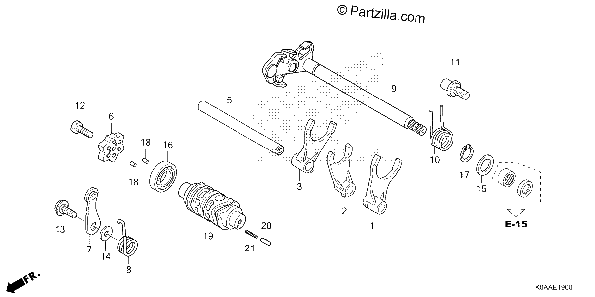 Diagrama de GEARSHIFT DRUM