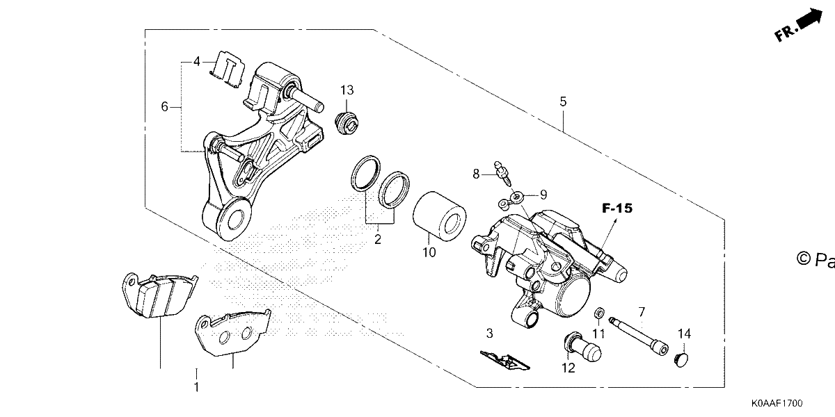 Diagrama de REAR BRAKE CALIPER