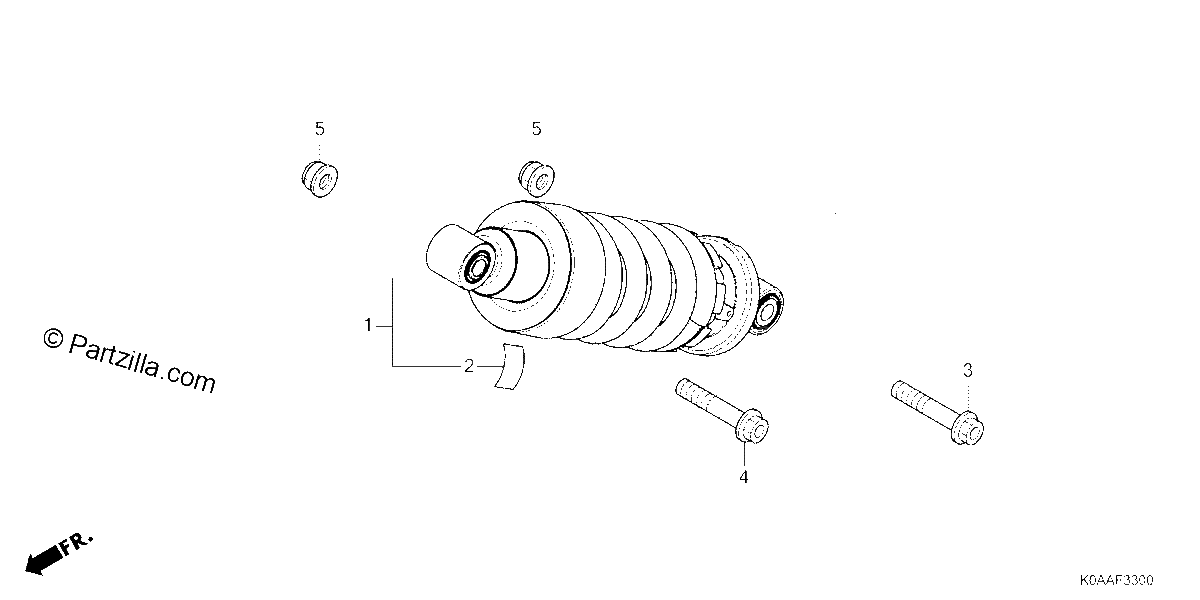 Diagrama de REAR SHOCK ABSORBER