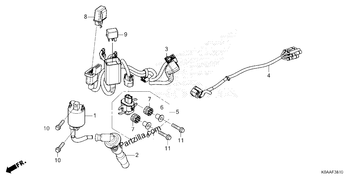 Diagrama de SUB HARNESS