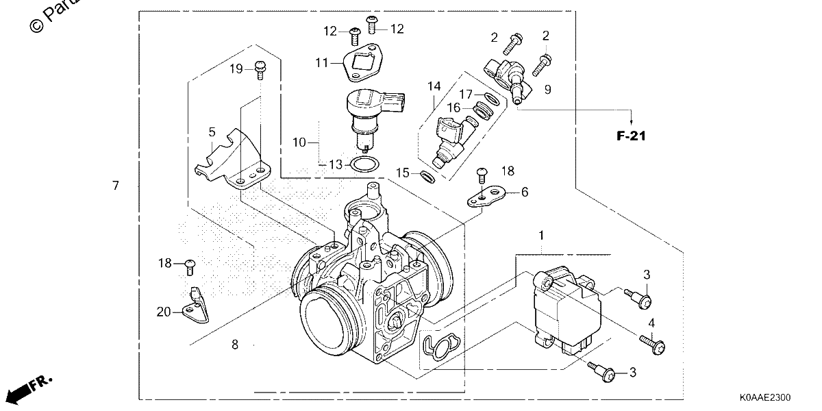 Diagrama de THROTTLE BODY