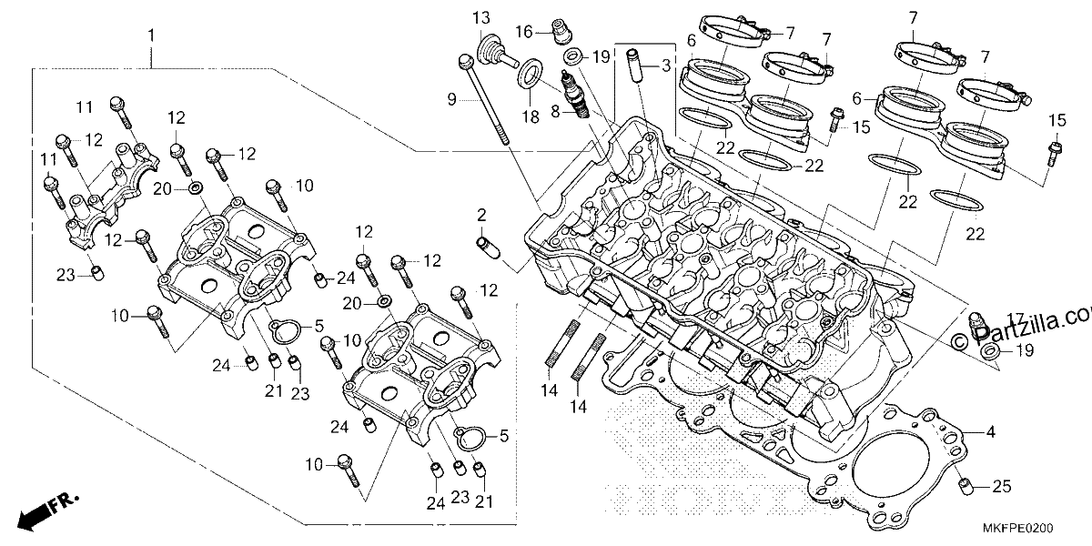 Diagrama de CYLINDER HEAD