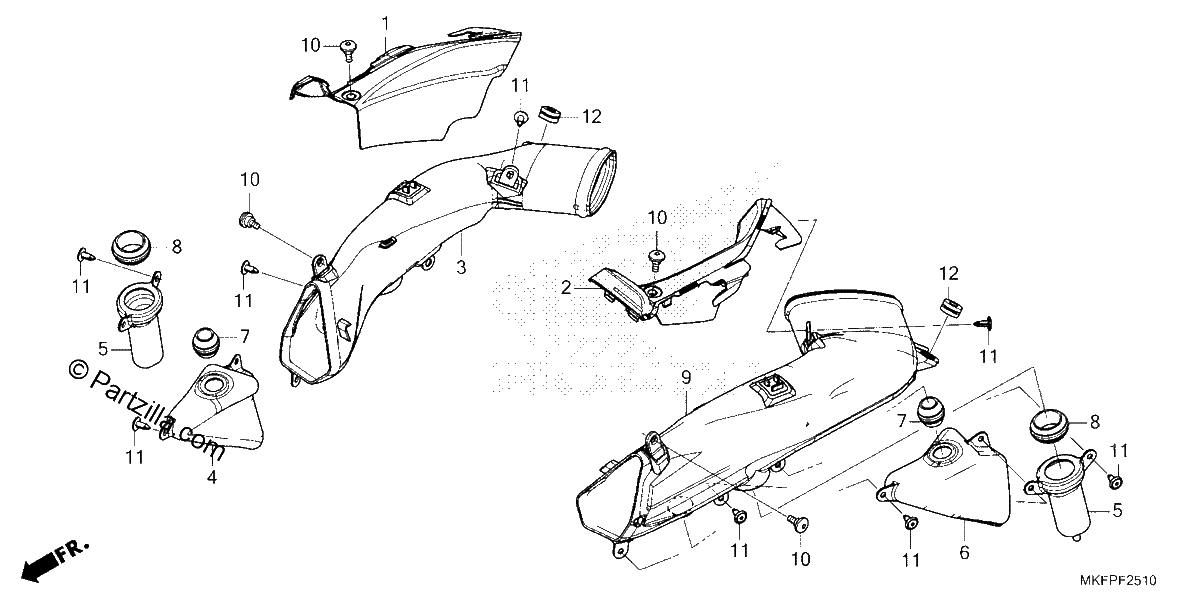 Diagrama de AIR INTAKE DUCT