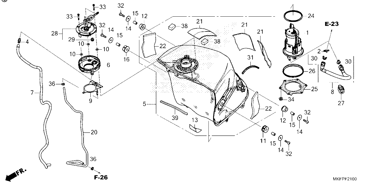 Diagrama de FUEL TANK FUEL PUMP
