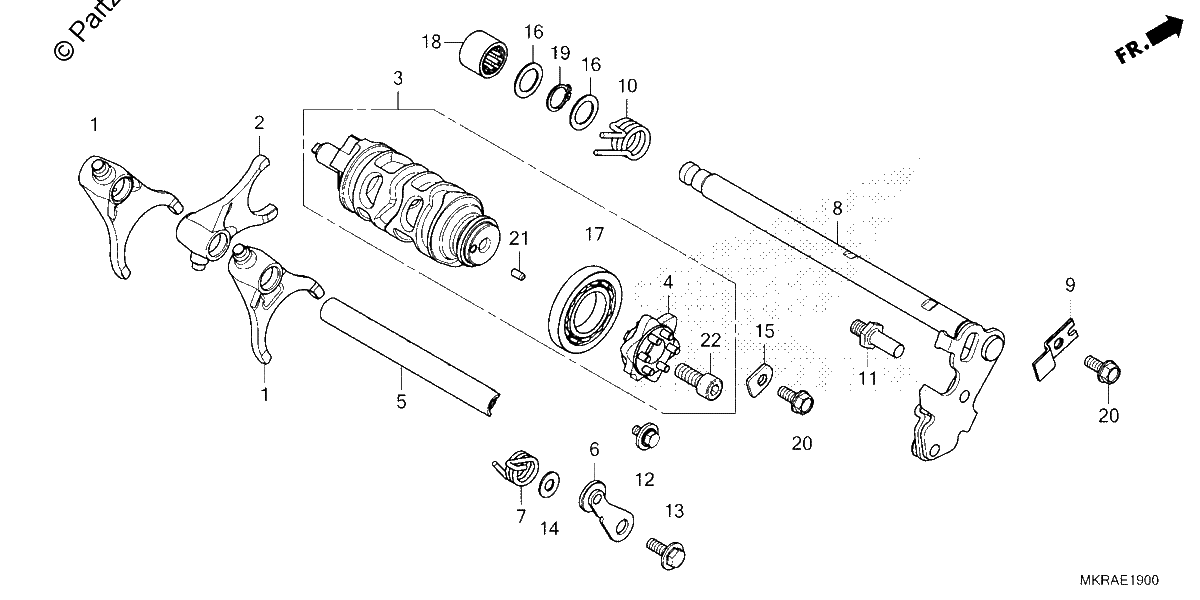 Diagrama de GEARSHIFT DRUM