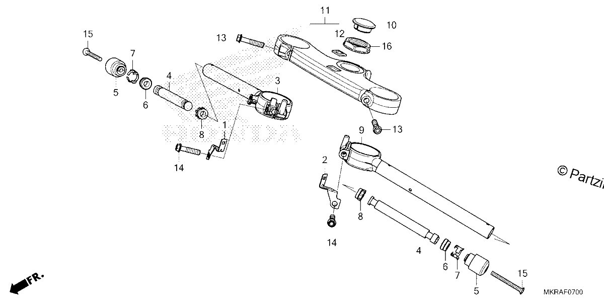 Diagrama de HANDLEBAR TOP BRIDGE