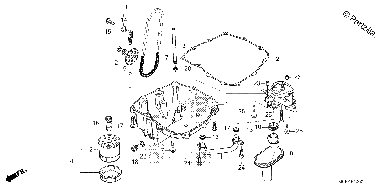 Diagrama de OIL PAN OIL PUMP