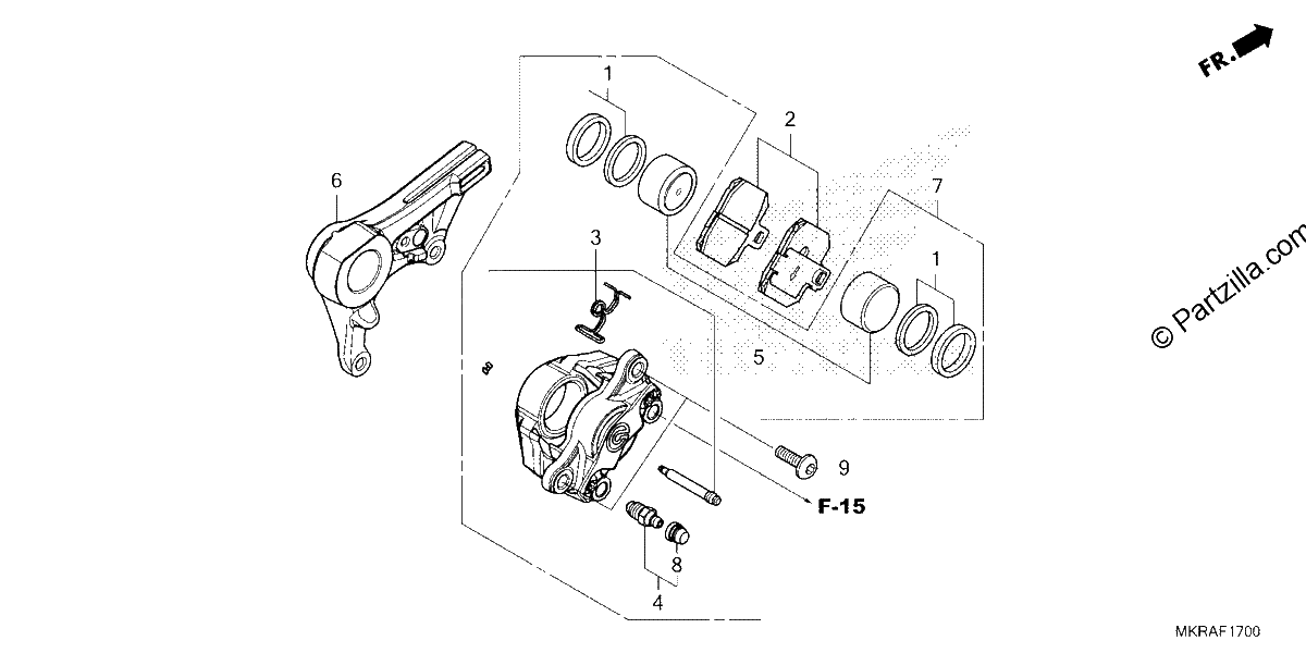 Diagrama de REAR BRAKE CALIPER