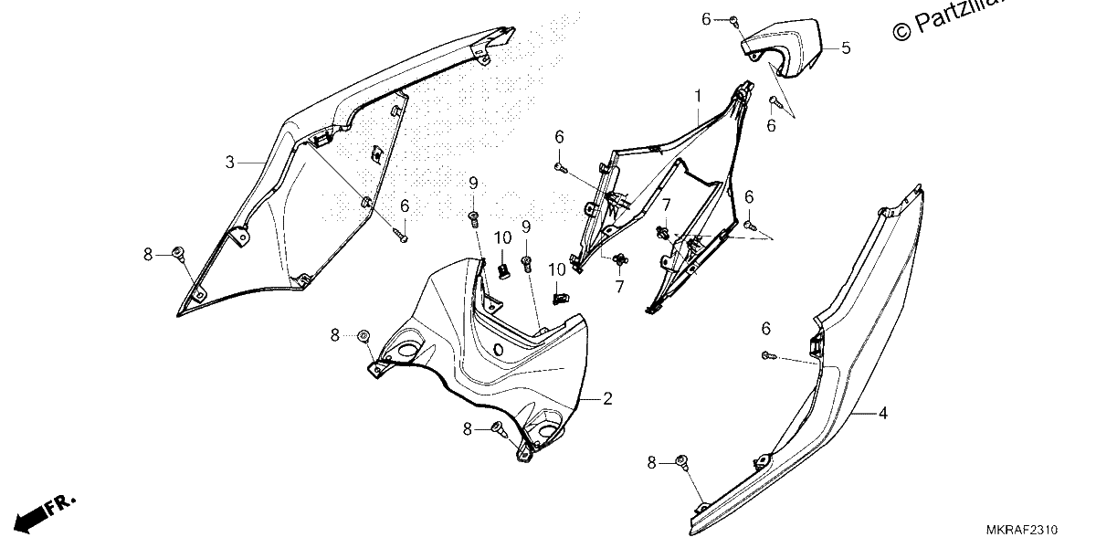 Diagrama de REAR COWL