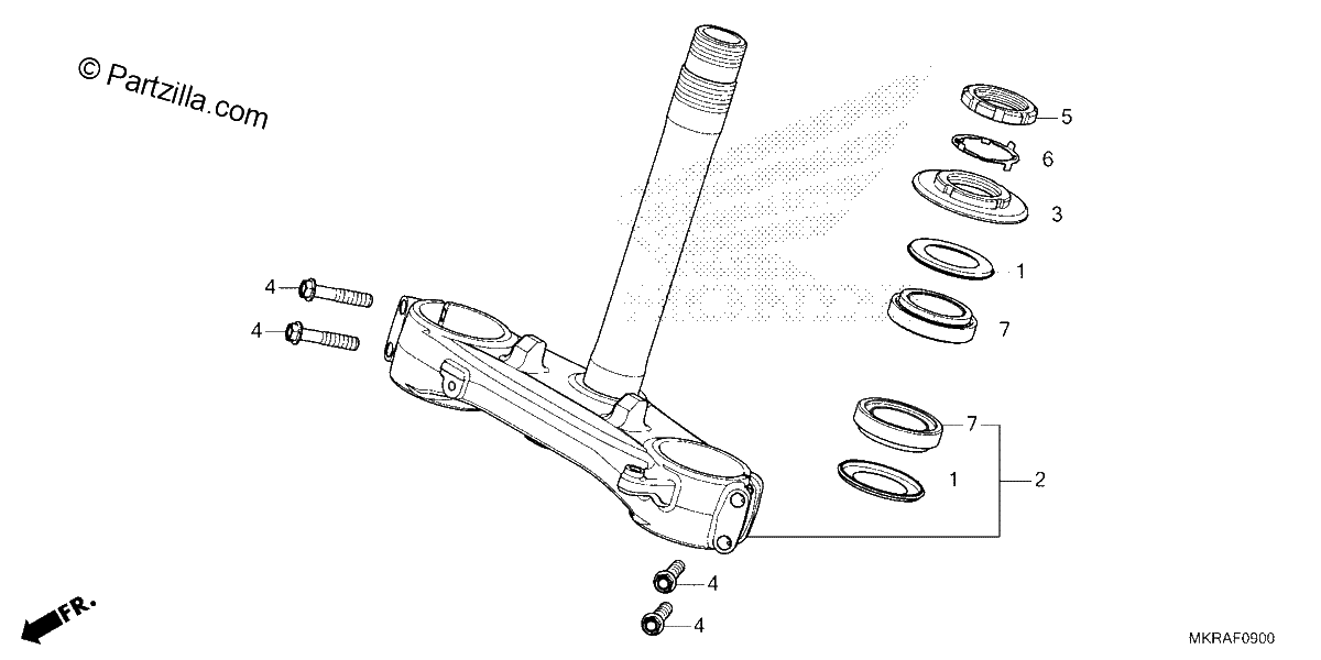 Diagrama de STEERING STEM