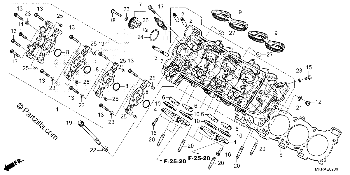 Diagrama de CYLINDER HEAD