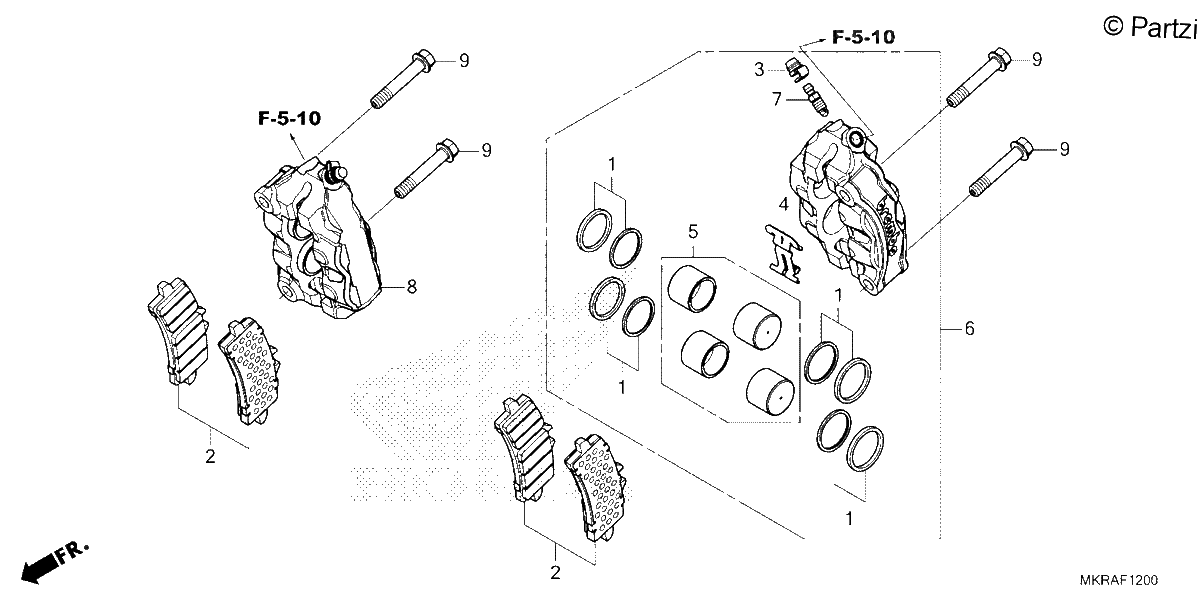Diagrama de FRONT BRAKE CALIPER