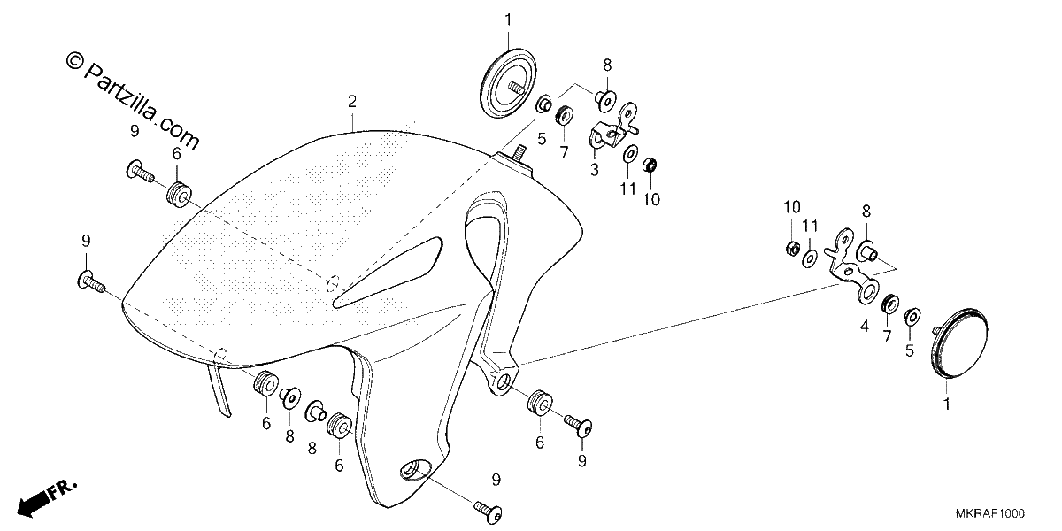 Diagrama de FRONT FENDER