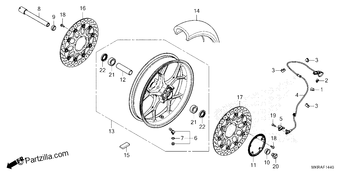 Diagrama de FRONT WHEEL
