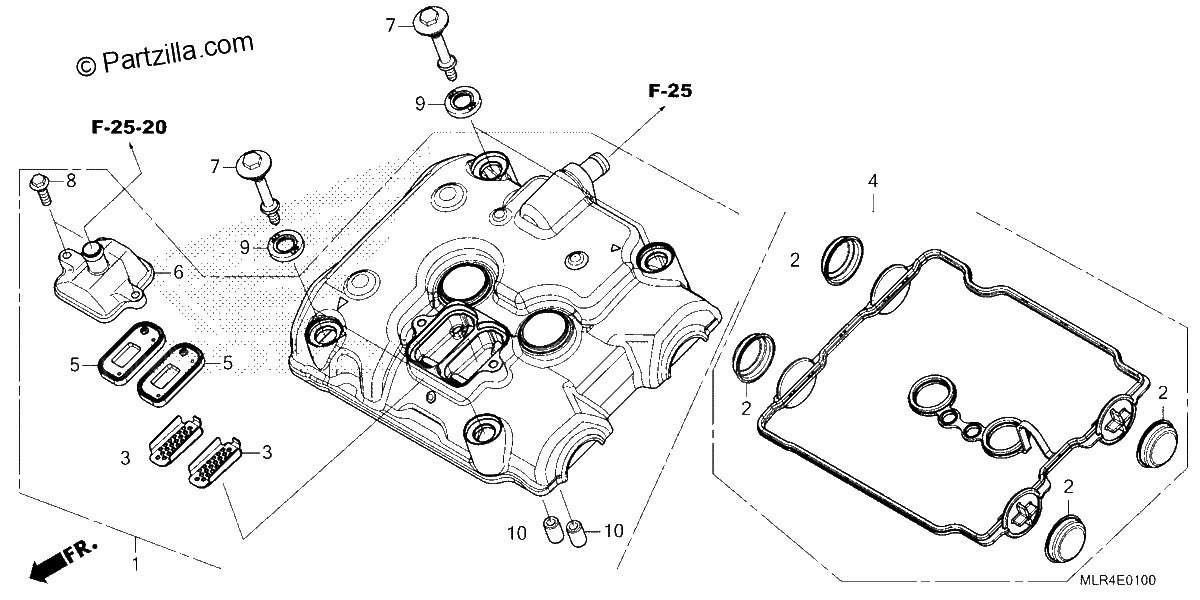 Diagrama de CYLINDER HEAD COVER