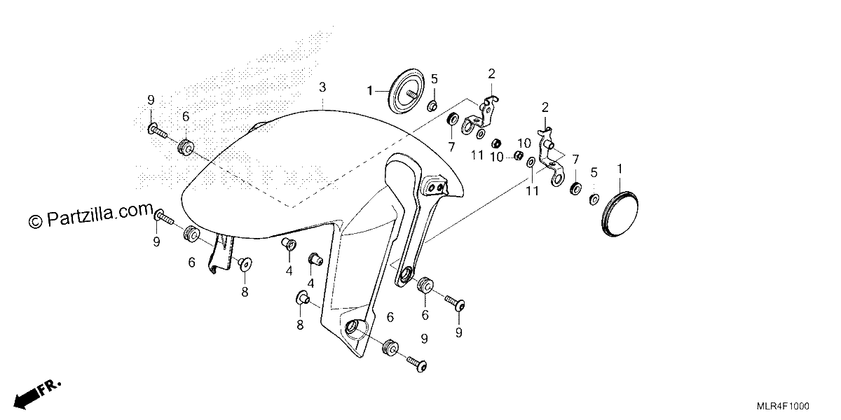 Diagrama de FRONT FENDER